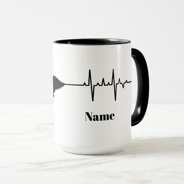 Medical Caduceus and Heart Rate Mug (Front Right)
