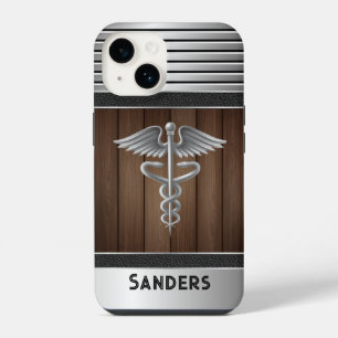 Medical Caduceus Doctor Personalised iPhone 14 Case
