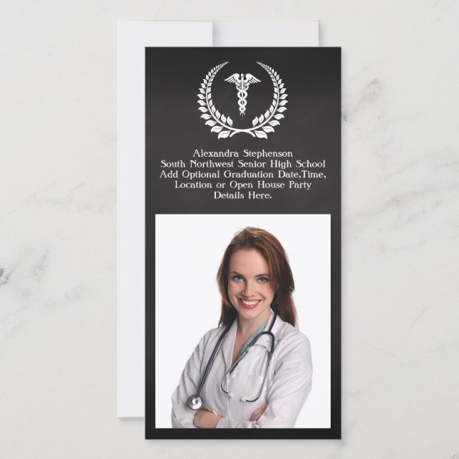 Medical Caduceus Laurel (Front)