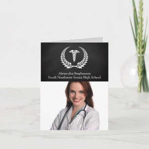 Medical Caduceus Laurel Invitation