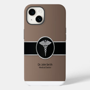 Medical Caduceus Silver Professional iPhone 14 Case