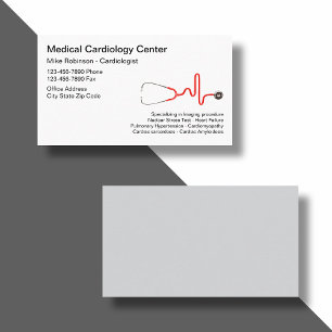 Medical Cardiology Service Business Card