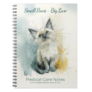 Medical Care Notes Animal Rescue Notebook