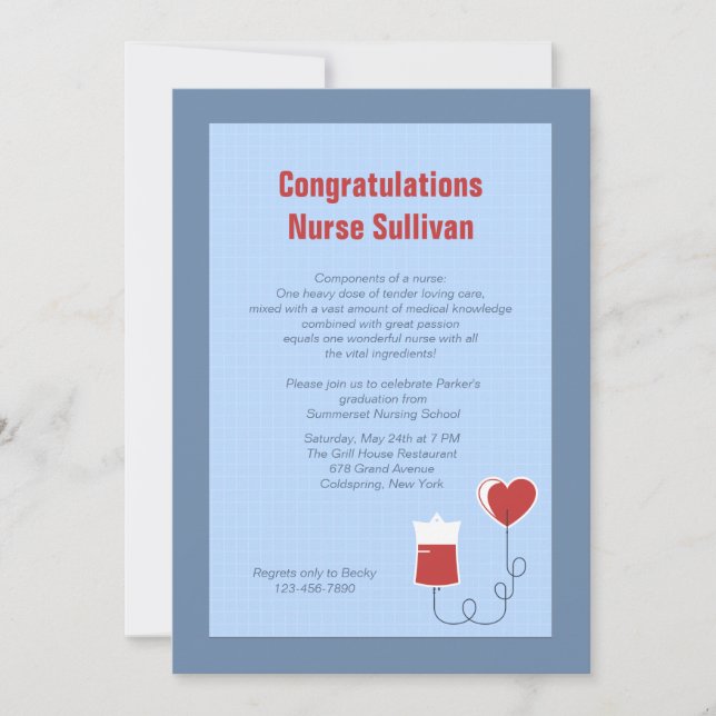 Medical Centre Graduation Invitation (Front)