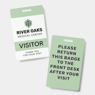 Medical Centre Hospital Visitor Pass ID Badge