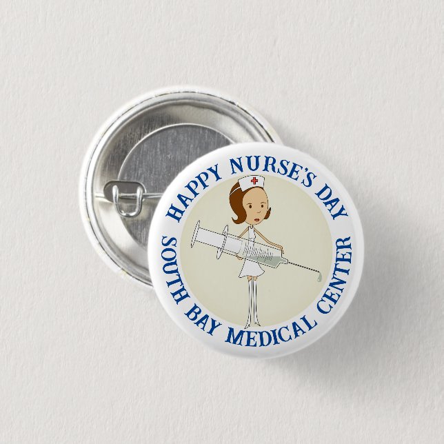 Medical Centre Nurse's Day  3 Cm Round Badge (Front & Back)