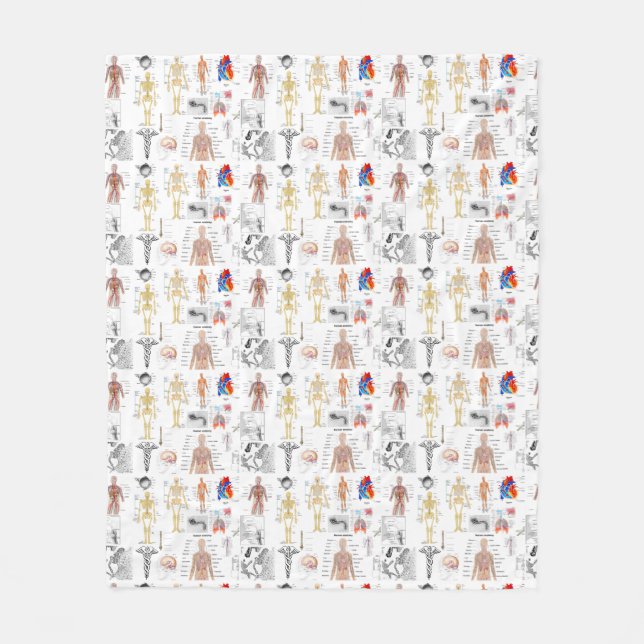 Medical Charts full colour Fleece Blanket (Front)