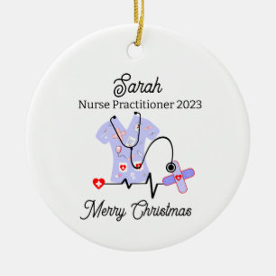 Medical Christmas Nurse Practitioner 2023 Ceramic Tree Decoration