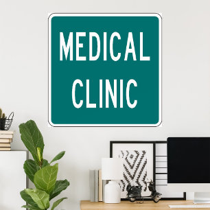 Medical Clinic Road Sign