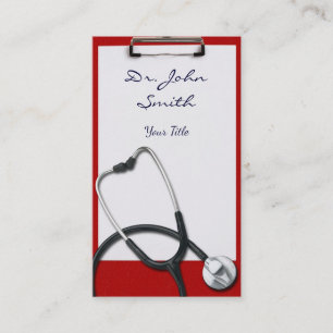 Medical Clipboard with Stethoscope Business Card