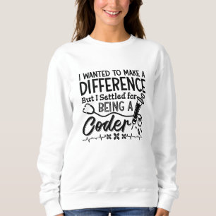 Medical Coder Being A Coder ICD Programmer Coding Sweatshirt
