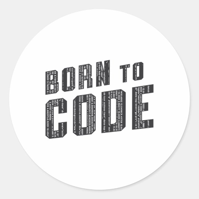 Medical Coder Born To Code Coding ICD Programmer Classic Round Sticker (Front)