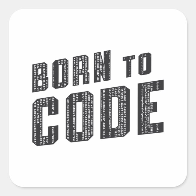 Medical Coder Born To Code Coding ICD Programmer Square Sticker (Front)