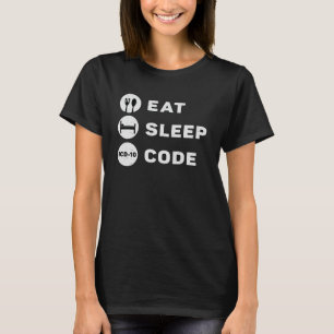 Medical Coder Eat Sleep Code Coding ICD Programmer T-Shirt
