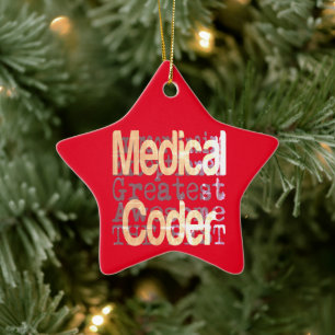 Medical Coder Extraordinaire Ceramic Tree Decoration