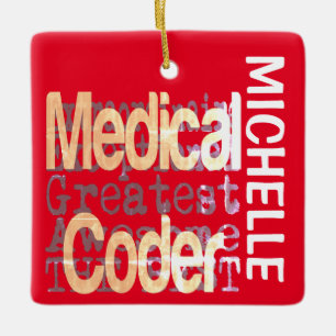 Medical Coder Extraordinaire CUSTOM Ceramic Ornament