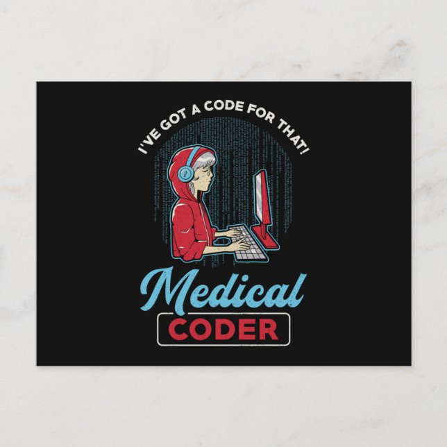 Medical Coder I've Got A Code For That ICD Coding Postcard (Front)