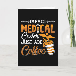 Medical Coder Just Add Coffee Coding Programmer Card