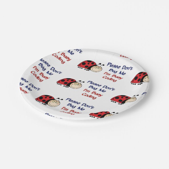 Medical Coder Ladybug2 Paper Plate (Angled)