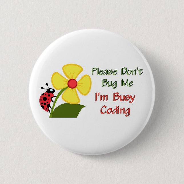 Medical Coder Ladybug 6 Cm Round Badge (Front)
