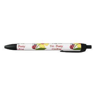 Medical Coder Ladybug Black Ink Pen