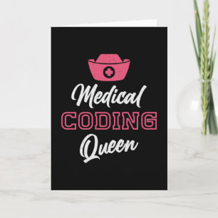 Medical Coder Queen Coding ICD Programmer Coder Card