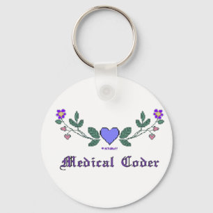 Medical Coders Blue CS Print Key Ring