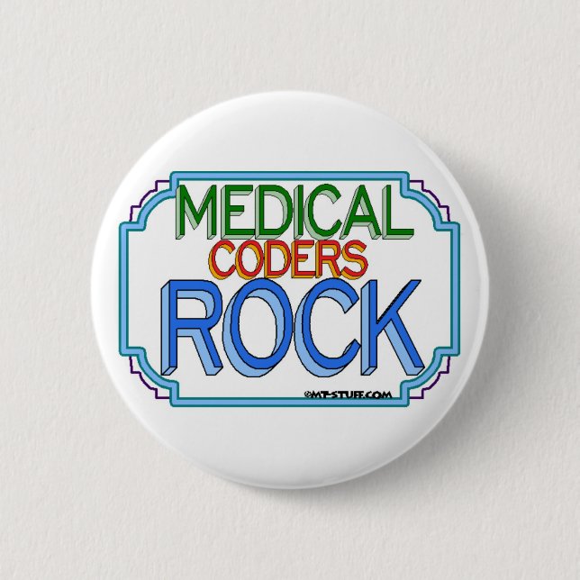Medical Coders Rock 6 Cm Round Badge (Front)