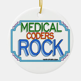 Medical Coders Rock Ceramic Tree Decoration