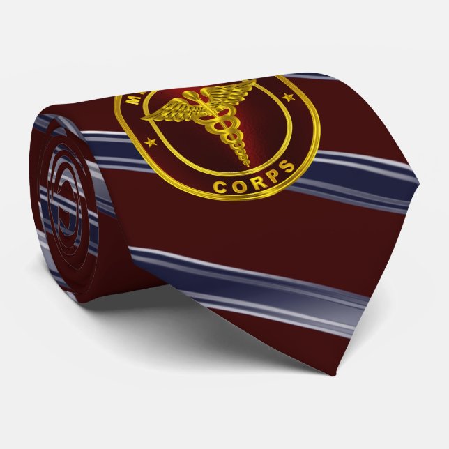 Medical Corps Custom Design  Tie (Rolled)