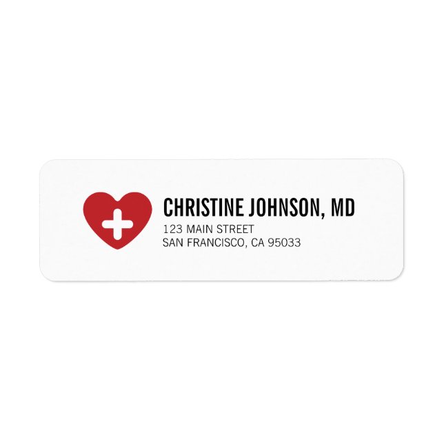 Medical Cross | Doctor Nurse Return Address (Front)