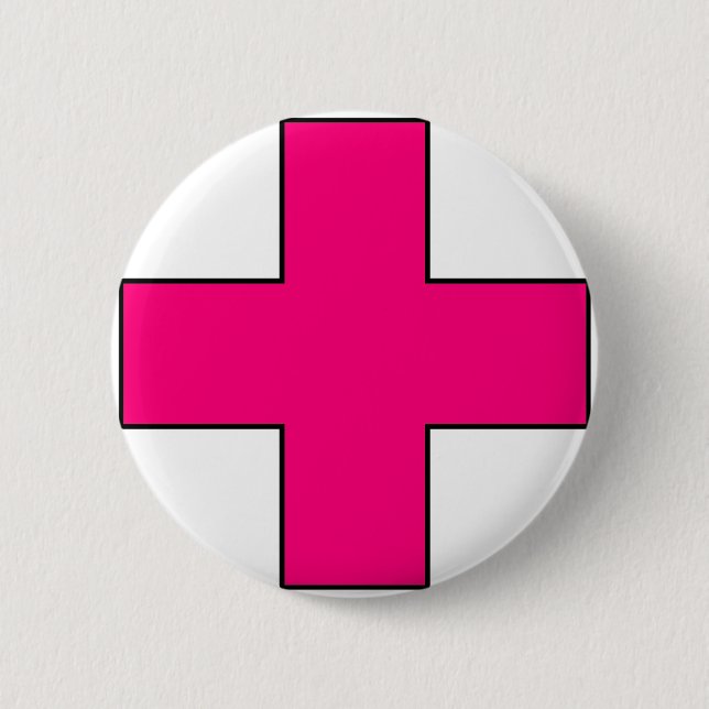 Medical Cross Medical Life Saving Guard Symbol 6 Cm Round Badge (Front)