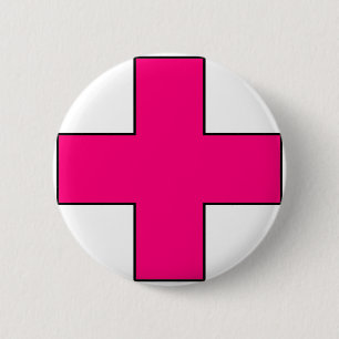 Medical Cross Medical Life Saving Guard Symbol 6 Cm Round Badge