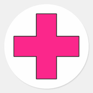 Medical Cross Medical Life Saving Guard Symbol Classic Round Sticker