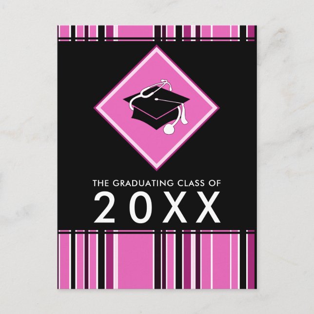 medical degree graduate invitation postcard (Front)