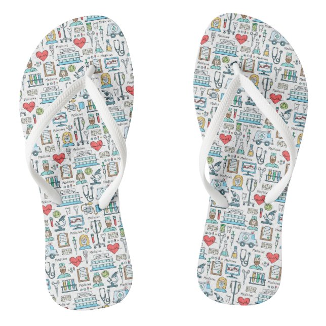 Medical Design Pattern Jandals (Footbed)