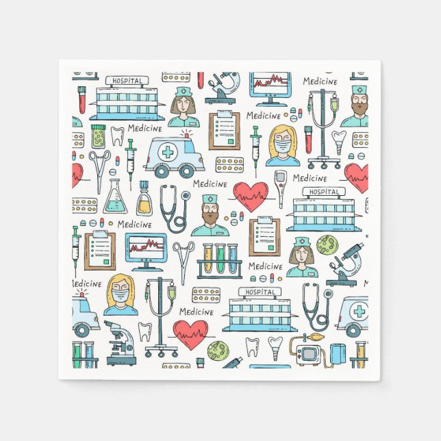 Medical Design Pattern Napkin (Front)