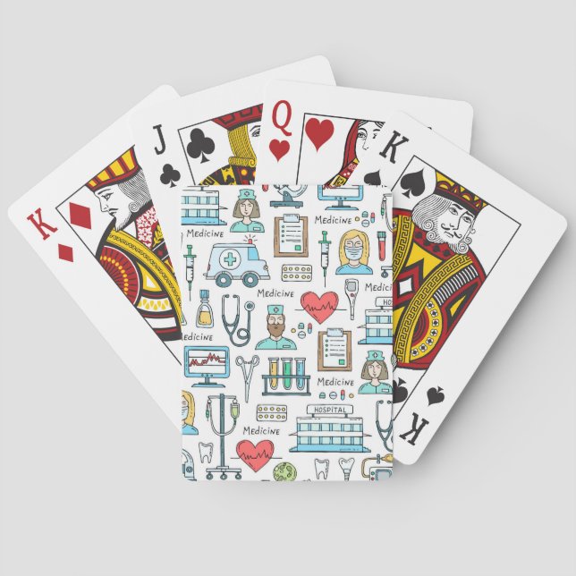 Medical Design Pattern Playing Cards (Back)