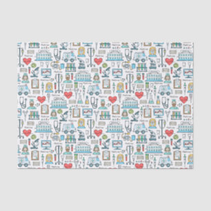 Medical Design Pattern Tissue Paper