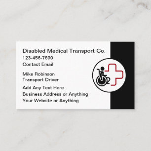 Medical Disabled Transport Business Cards