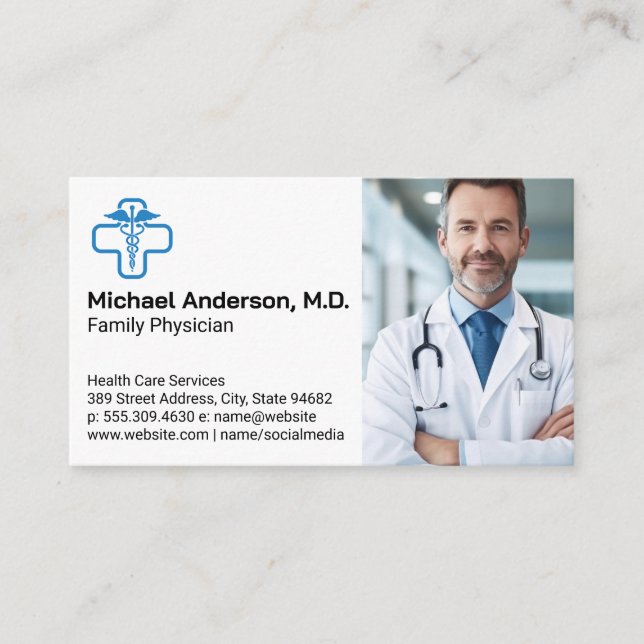 Medical Doctor at Hospital Business Card (Front)