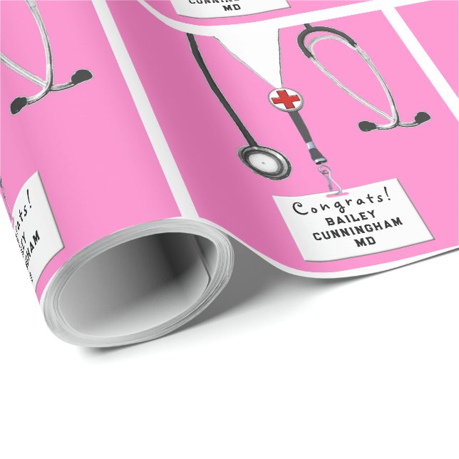Medical Doctor Congrats Wrapping Paper (Roll Corner)
