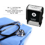 Medical Doctor Health Professional Personalised Self-inking Stamp<br><div class="desc">Medical Doctor Health Professional Simple Modern Script Personalised Name Self Inking Rubber Stamp features your name,  professional title,  department,  practice location and additional information. Perfect for doctors and other business professionals. Designed by ©Evco Studio www.zazzle.com/store/evcostudio</div>