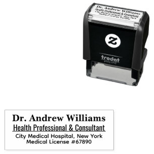 Medical Doctor Health Professional Personalized Self-inking Stamp