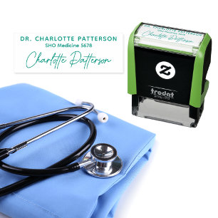 Medical Doctor Health Professional Signature Name Self-inking Stamp