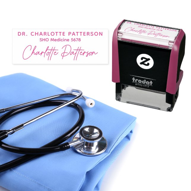Medical Doctor Health Professional Signature Name Self-inking Stamp (Creator Uploaded)