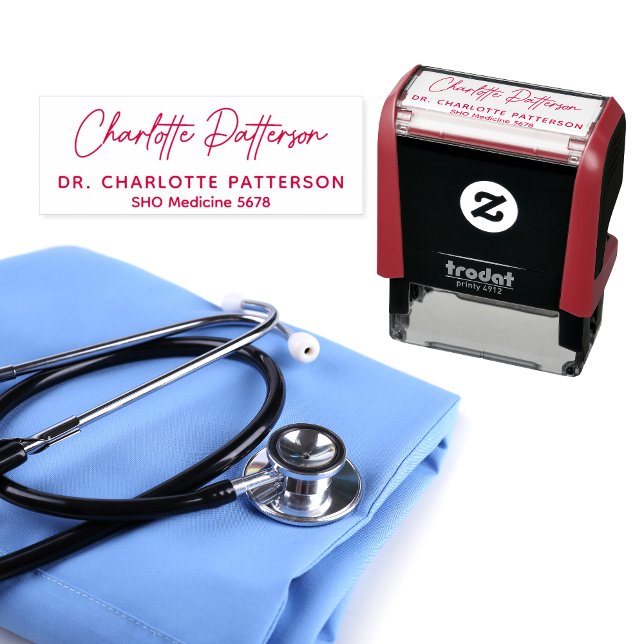 Medical Doctor Health Professional Signature Name Self-inking Stamp (Creator Uploaded)