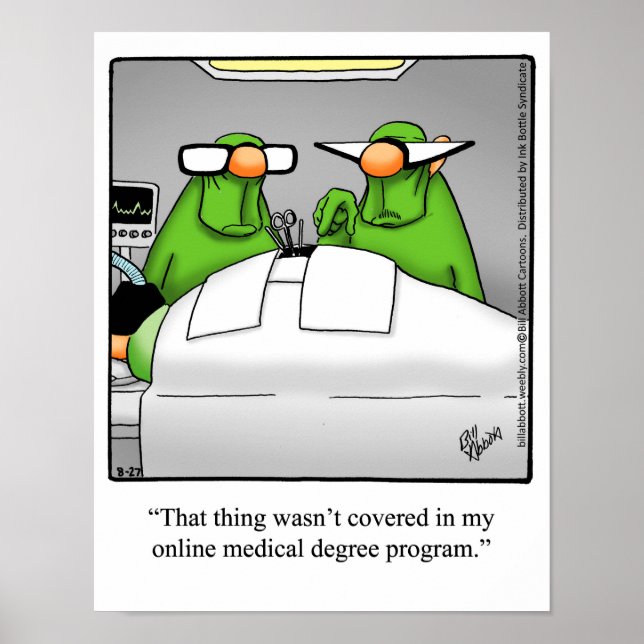 Medical/Doctor Humour Poster Gift (Front)