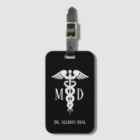 Medical Doctor MD Caduceus Symbol Customised Name