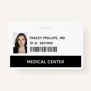 Medical Doctor, MD ID identification Badge ID Badge